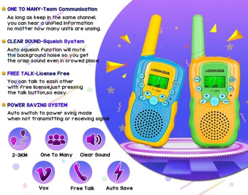 LOOIKOOS Walkie Talkies for Kids