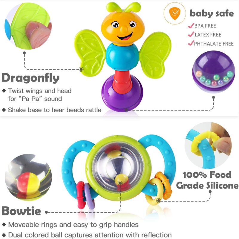 iPlay iLearn 10pcs Baby Rattles