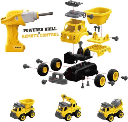 3 in one Construction Truck Toys