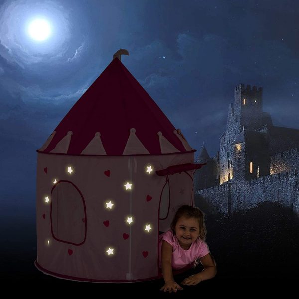 Princess Castle Play Tent With Glow In The Dark Stars