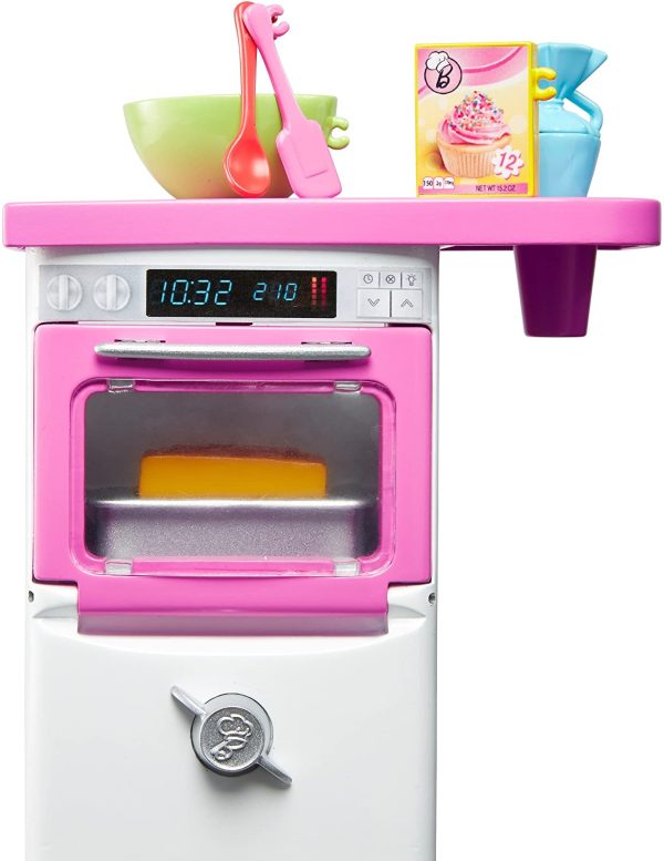 Barbie Doll with Oven & Rising Food