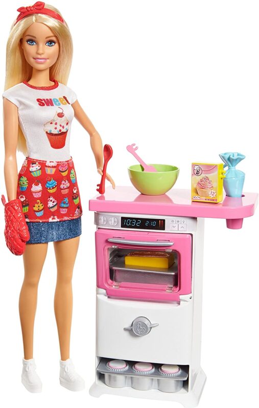 Barbie Doll with Oven & Rising Food