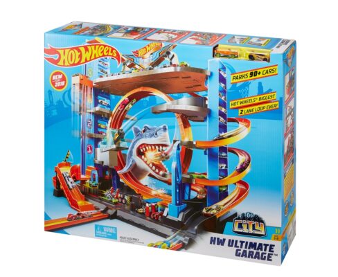 Hot Wheels City Ultimate Garage Track Set with 2 Toy Cars