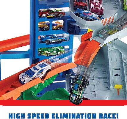 Hot Wheels City Ultimate Garage Track Set with 2 Toy Cars