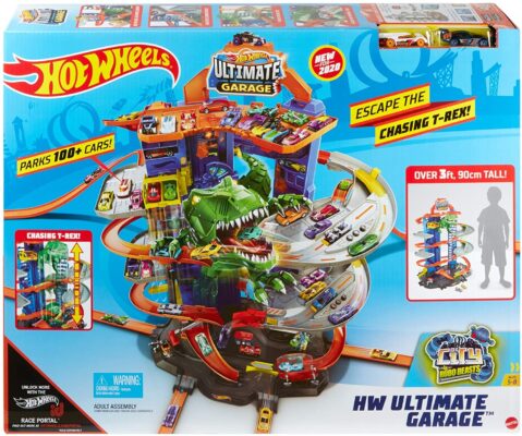 Hot Wheels City Ultimate Garage Track Set with 2 Toy Cars