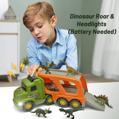 LASCOTON Dinosaur Toys Set Truck