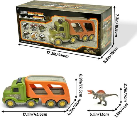 LASCOTON Dinosaur Toys Set Truck