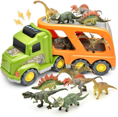 LASCOTON Dinosaur Toys Set Truck