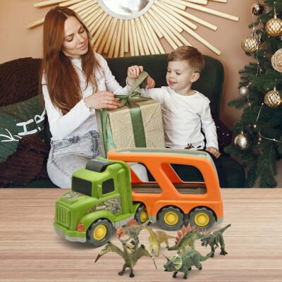 LASCOTON Dinosaur Toys Set Truck