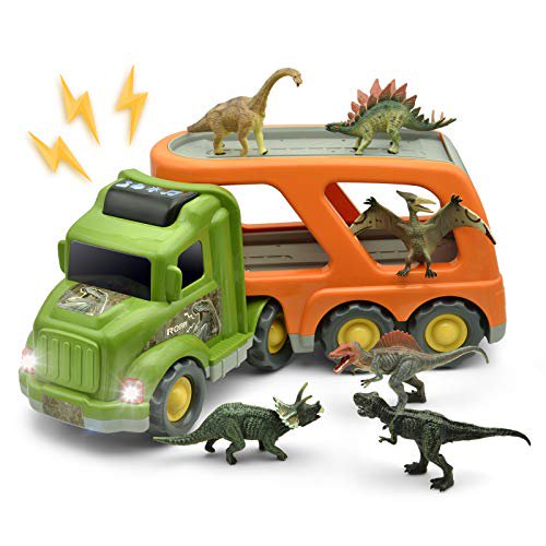 LASCOTON Dinosaur Toys Set Truck