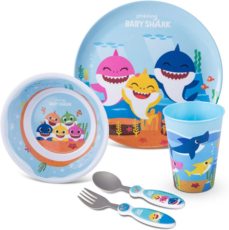 Baby Shark Dinnerware Mealtime Kitchen Set