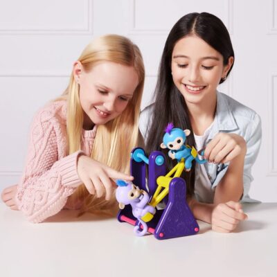 WowWee Fingerlings Playset – See-Saw with 2 Baby Monkey