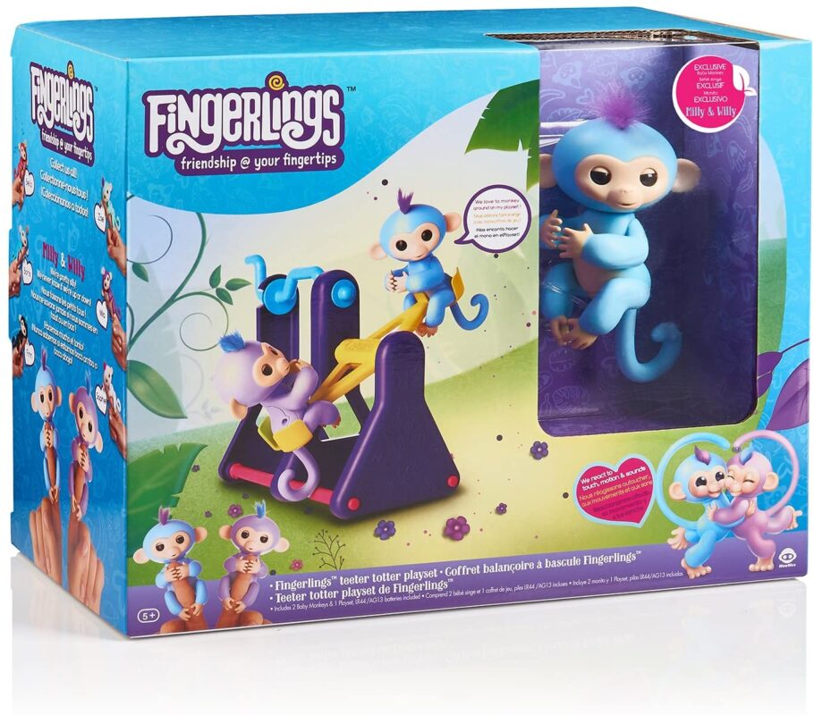 WowWee Fingerlings Playset – See-Saw with 2 Baby Monkey