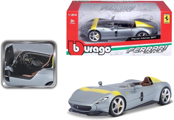 Bburago 1:24 R&P Ferrari Monza SP-1 - Grey