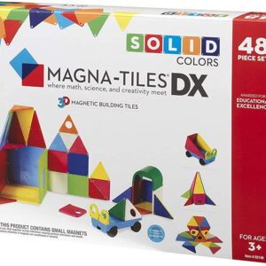 Magna Tiles 48 Piece Solid Colors Deluxe Set