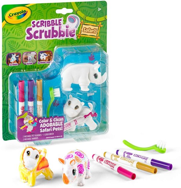 Crayola Scribble Scrubbie Pets, Rhino & Hippo