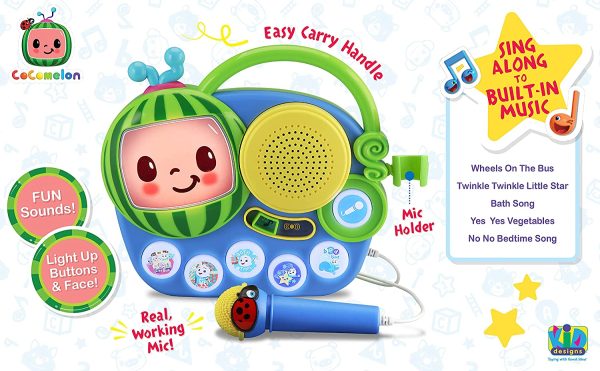 Cocomelon Toy Singalong Boombox with Microphone