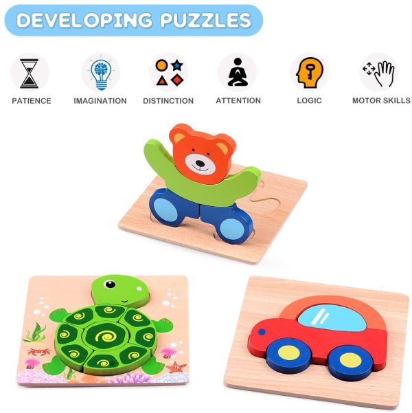 MAGIFIRE Wooden Toddler Puzzles Toys