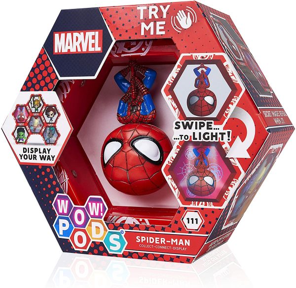 WOW! PODS Avengers Spider-Man Light-Up Bobble-Head Figure