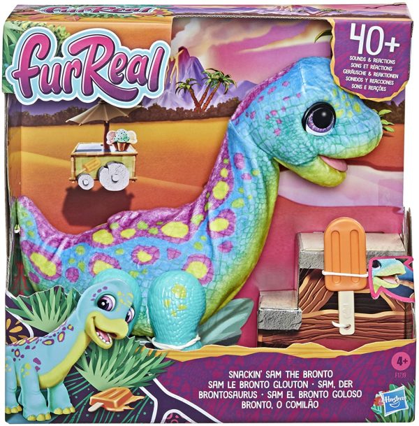 FurReal Snackin’ Sam The Bronto Interactive Animatronic Plush Toy