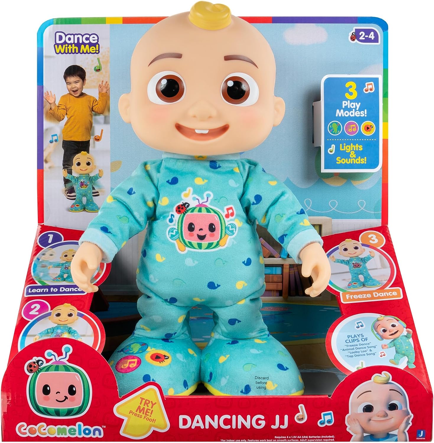 CoComelon Dancing JJ Feature Doll Learn to Dance 14”
