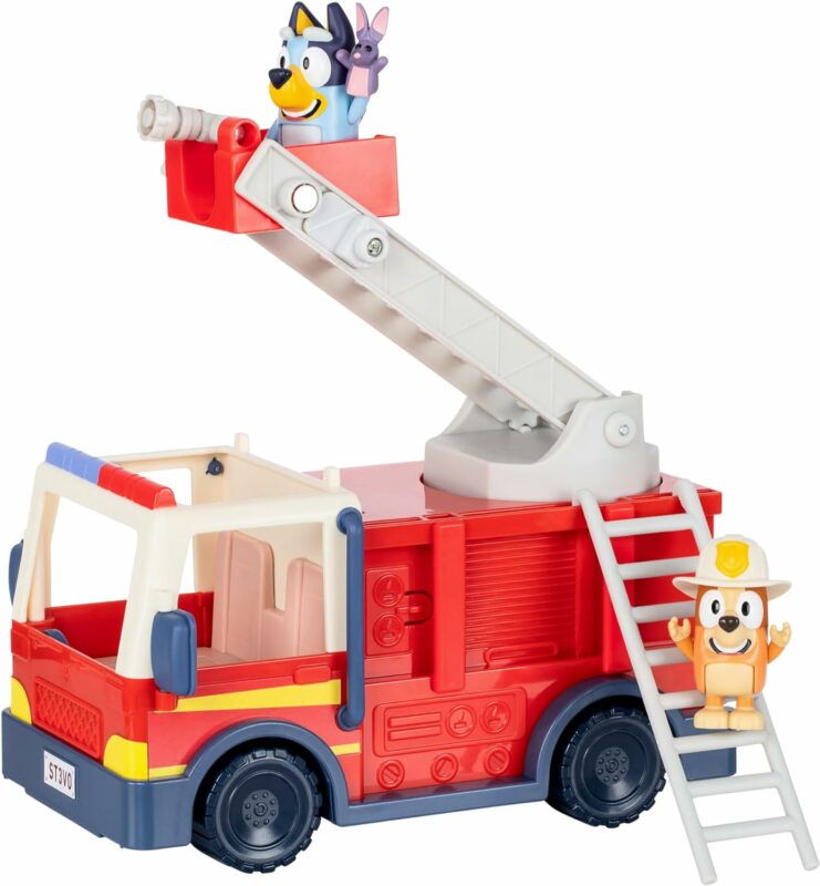 BLUEY Firetruck Firefighter Bingo and Bob Bilby Figures