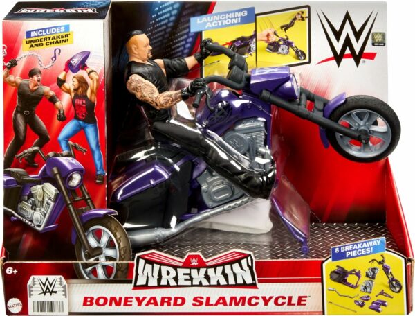 Mattel WWE Wrekkin' Undertaker with Slamcycle Motorcycle