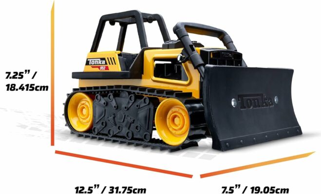 Tonka Steel Classics Bulldozer Construction Truck