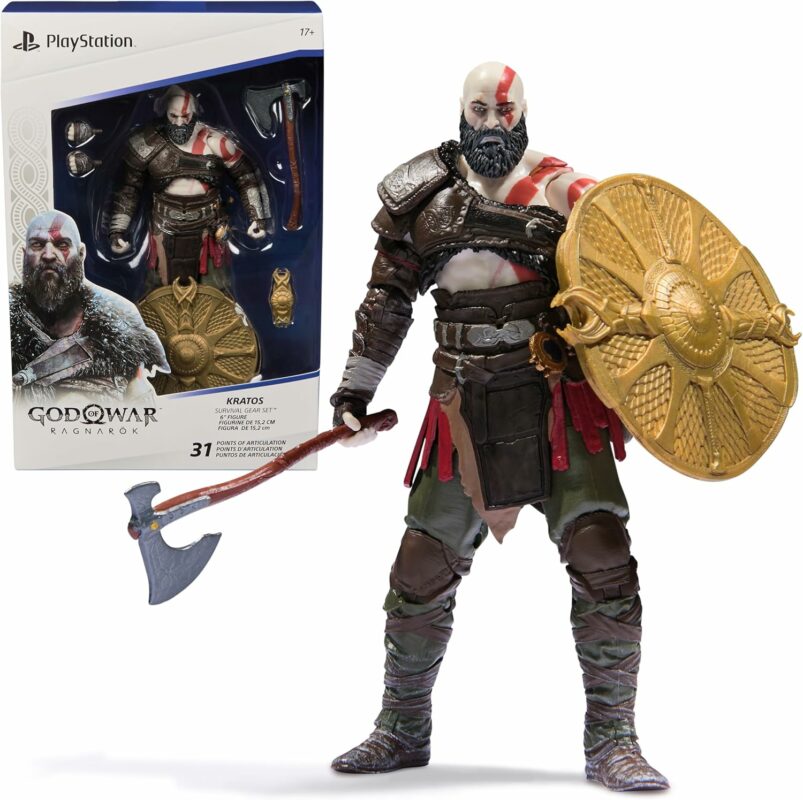 PlayStation God of War Ragnarök, 6” Kratos Action Figure