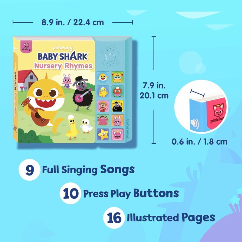 Baby Shark Nursery Rhymes 10 Button Sound Book