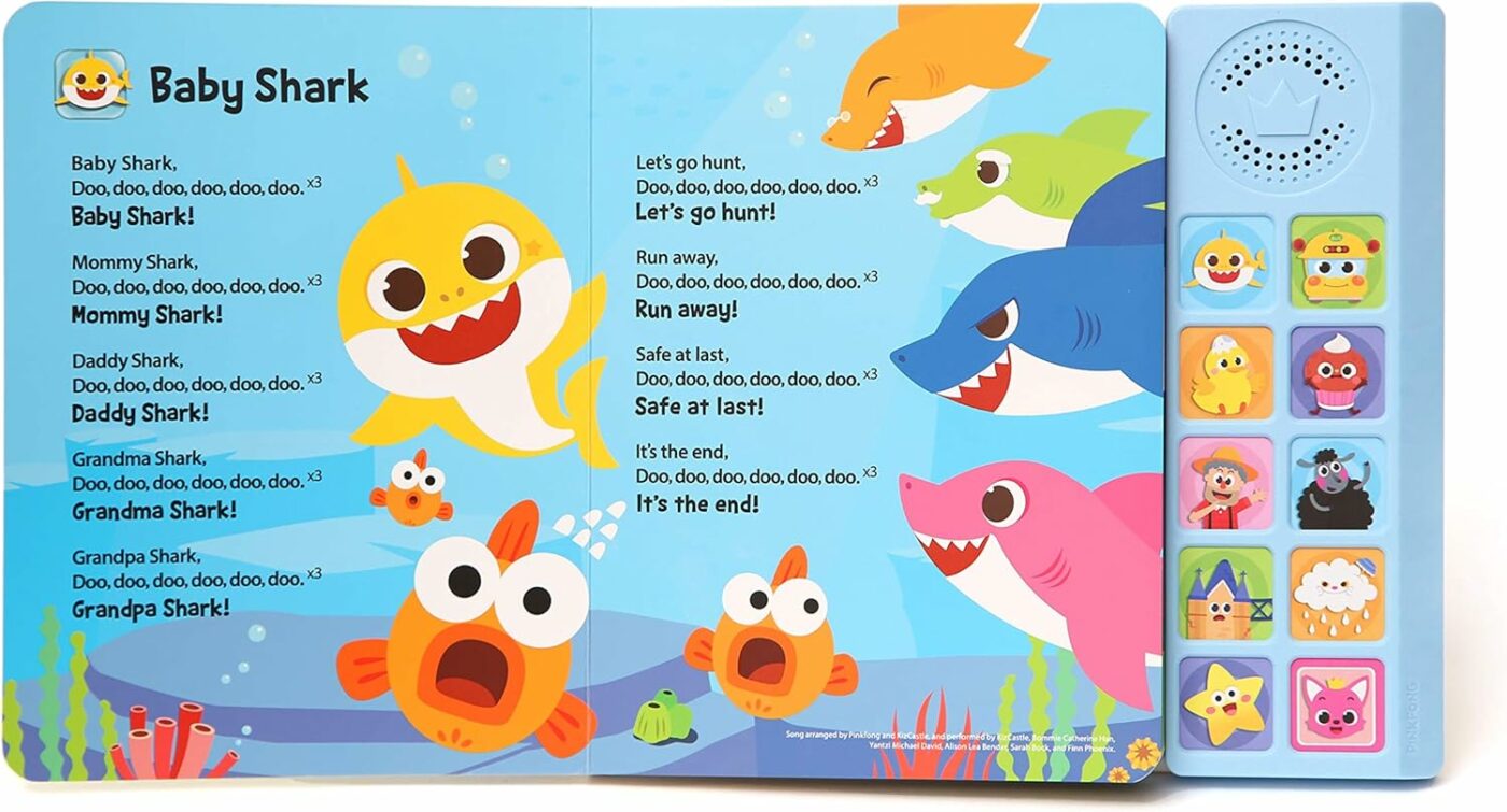 Baby Shark Nursery Rhymes 10 Button Sound Book