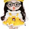 Realistic Baby Doll Floral Dress Doll with Beret & Yellow Boots