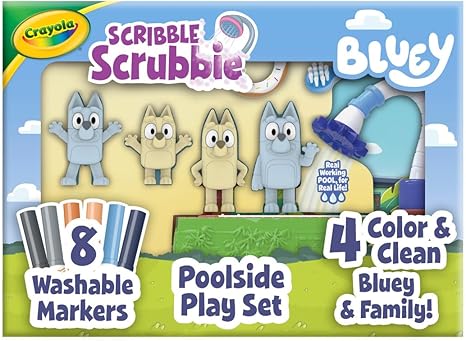 Crayola Scribble Scrubbies Bluey Poolside Playset