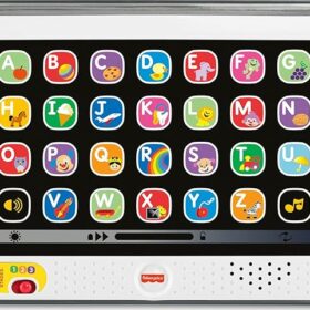 Fisher-Price Toddler Learning Toy Tablet Pretend Computer with Music & Lights