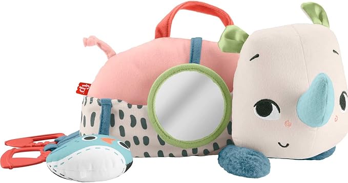 Fisher-Price Newborn Toy Planet Friends Tummy Time Roaming Rhino Plush