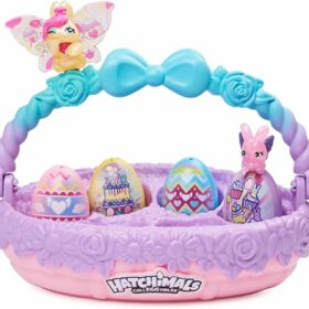 Hatchimals Family Spring Toy Basket with 6 Bunny Characters