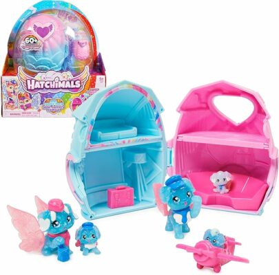 Hatchimals Family Pack Home Playset with 3 Characters and 3 Babies