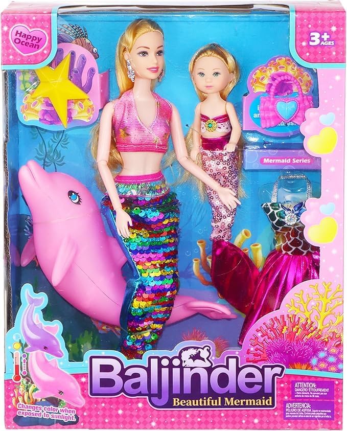 Baljinder Magical Mermaid Dolls with Little Mermaid Water Swimming Playset