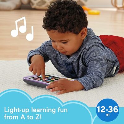 Fisher-Price Toddler Learning Toy Tablet Pretend Computer with Music & Lights