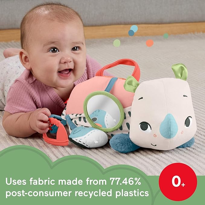 Fisher-Price Newborn Toy Planet Friends Tummy Time Roaming Rhino Plush Fisher-Price Newborn Toy Planet Friends Tummy Time Roaming Rhino Plush