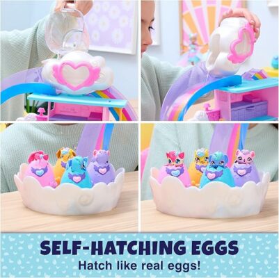 Hatchimals Alive Playset Toy with 4 Mini Figures in Self-Hatching Eggs