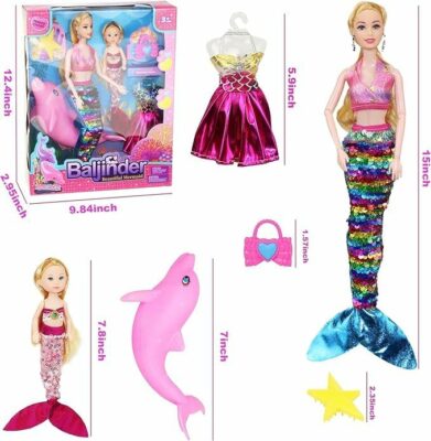 Baljinder Magical Mermaid Dolls with Little Mermaid Water Swimming Playset