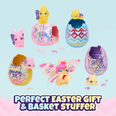 Hatchimals Family Spring Toy Basket with 6 Bunny Characters