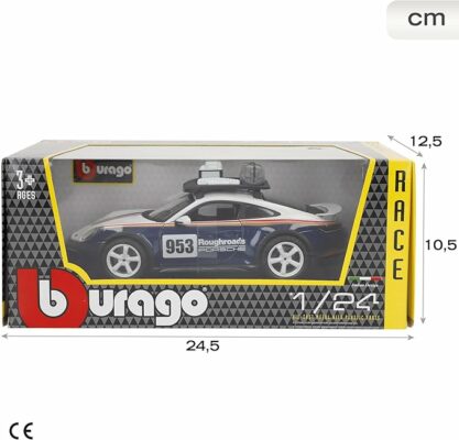 BBURAGO 1/24 Racing 2023 Porsche 911 Dakar