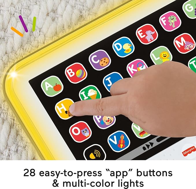 Fisher-Price Toddler Learning Toy Tablet Pretend Computer with Music & Lights Fisher-Price Toddler Learning Toy Tablet Pretend Computer with Music & Lights