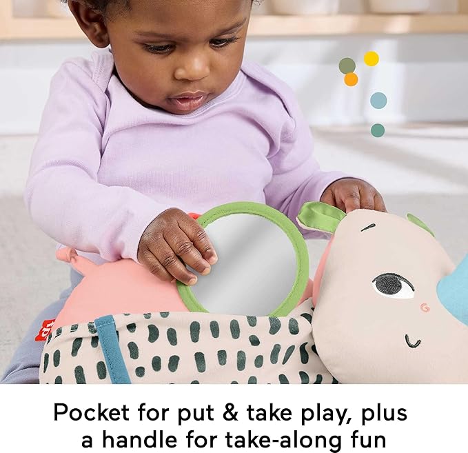 Fisher-Price Newborn Toy Planet Friends Tummy Time Roaming Rhino Plush Fisher-Price Newborn Toy Planet Friends Tummy Time Roaming Rhino Plush