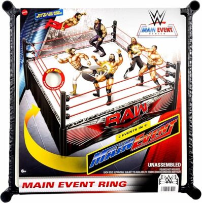 Mattel WWE Superstar Ring with Labels Main Event & RAW