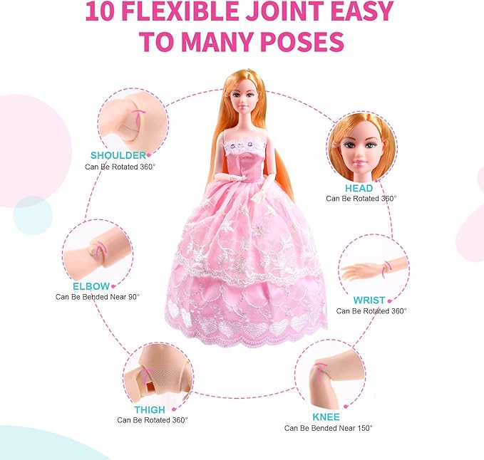 UCanaan Girl Doll and Closet Set with Doll Clothes and Accessories UCanaan Girl Doll and Closet Set with Doll Clothes and Accessories