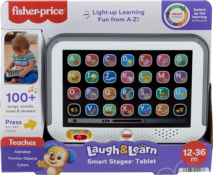Fisher-Price Toddler Learning Toy Tablet Pretend Computer with Music & Lights Fisher-Price Toddler Learning Toy Tablet Pretend Computer with Music & Lights