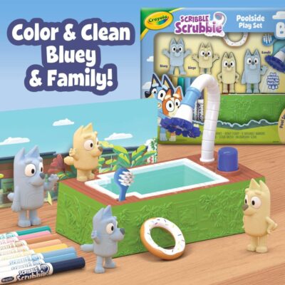 Crayola Scribble Scrubbies Bluey Poolside Playset